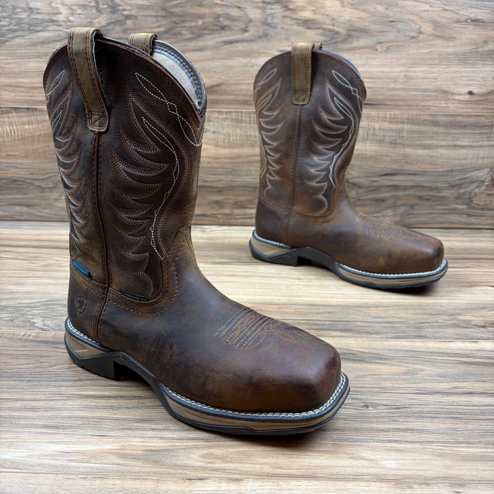 Ariat Anthem Womens 7B Waterproof Comp Toe Ranch Western Work Boots 10031664
